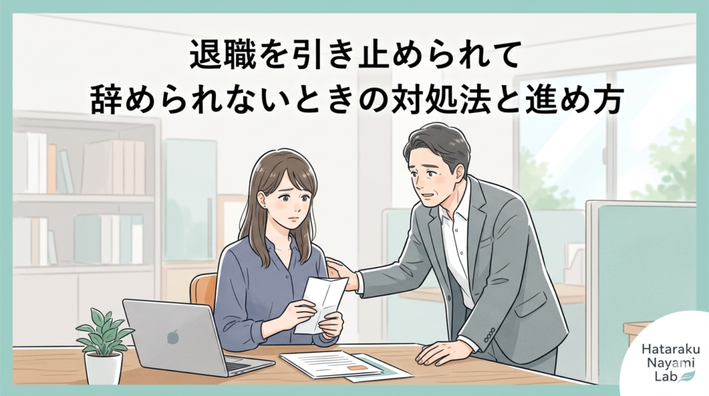 退職を引き止められて辞められないときの対処法と進め方　